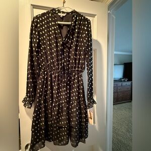Nanette Lepore NWT black/gold dress size 4